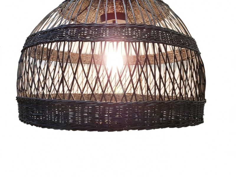 Black Rattan Lampshade - Medium Black Rattan Lampshade - Medium